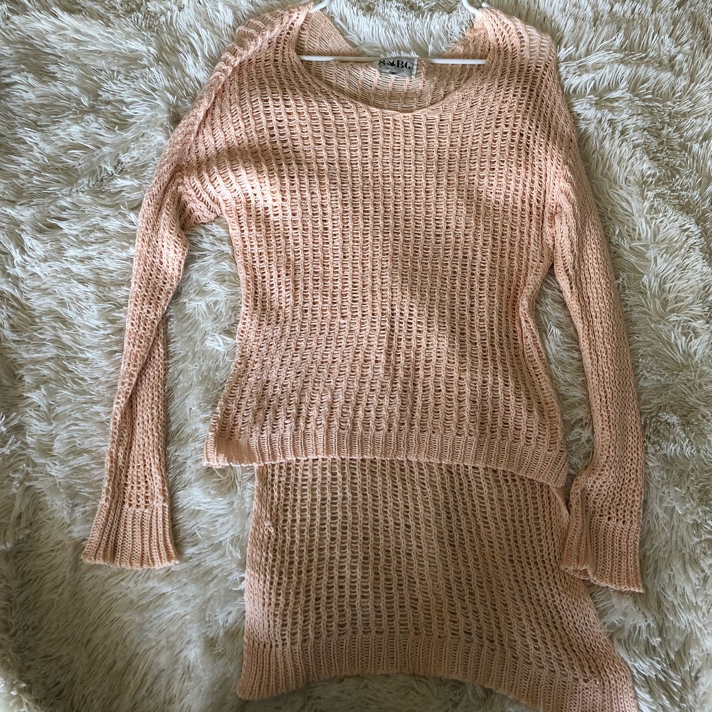 Sabo Skirt High Low Knit Sweater